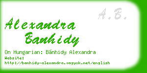 alexandra banhidy business card
